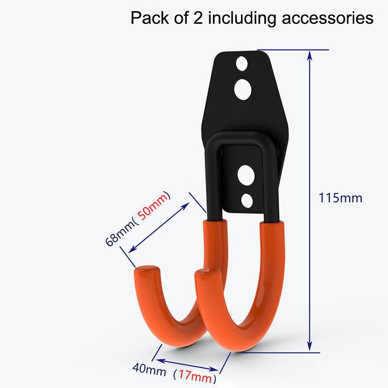 Bicycle Garage Heavy Storage Hook Warehouse Hardware Strong Load-Bearing Small/Medium Square Hook Tool Storage Wall Metal Hook