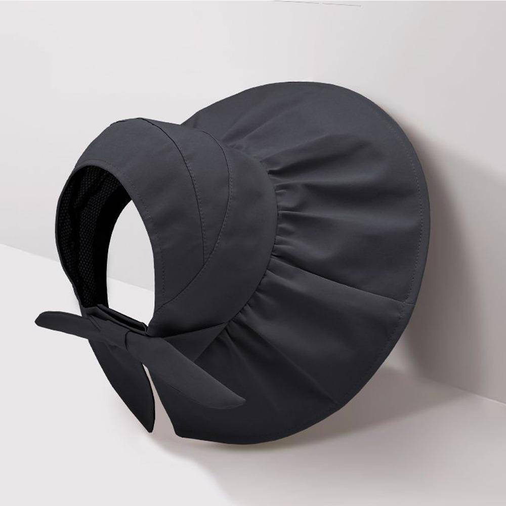 

Анти-УФ шляпа-панама с бантом, складная кепка-козырек от солнца, портативная шляпа-ведро для женщины чёрный