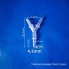 Transparent Y-Shape Plastic Tee Adapter for Universal Water Pipes