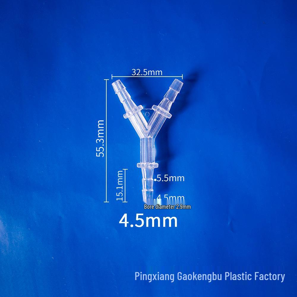 Transparenter Y-förmiger Kunststoff-T-Adapter für universelle Wasserleitungen