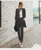 2025 Autumn New Korean Women's Long Blazer & Slim Trousers Set