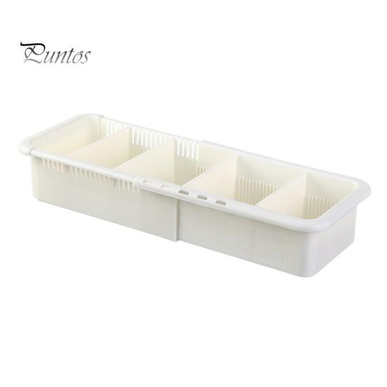 

Выдвижной ящик для хранения с закругленными углами без заусенцев, большой емкости, многоцелевой, расширяемый, органайзер для ванной комнаты бежевый