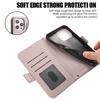 For iPhone 16 Pro Max Leather Case with Card Holder, Straps, Shockproof Wallet Phone Cover