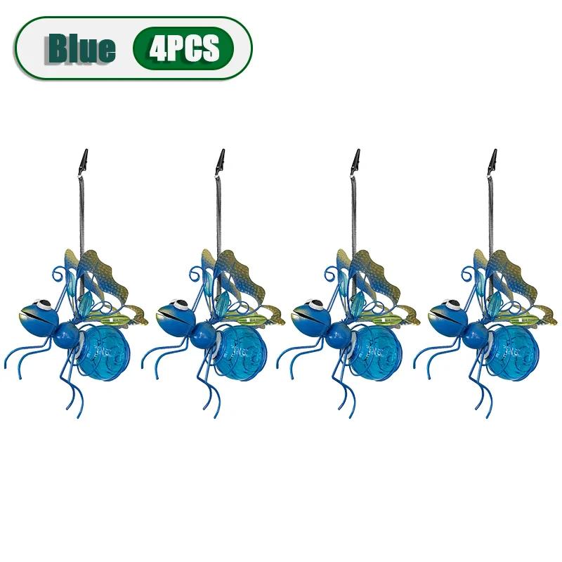 5PCS Solar-Powered Hanging Metal Ladybug Light  Garden Decor  Lady Sculpture with Bouncy Springs Summer Outdoor Art Decorations