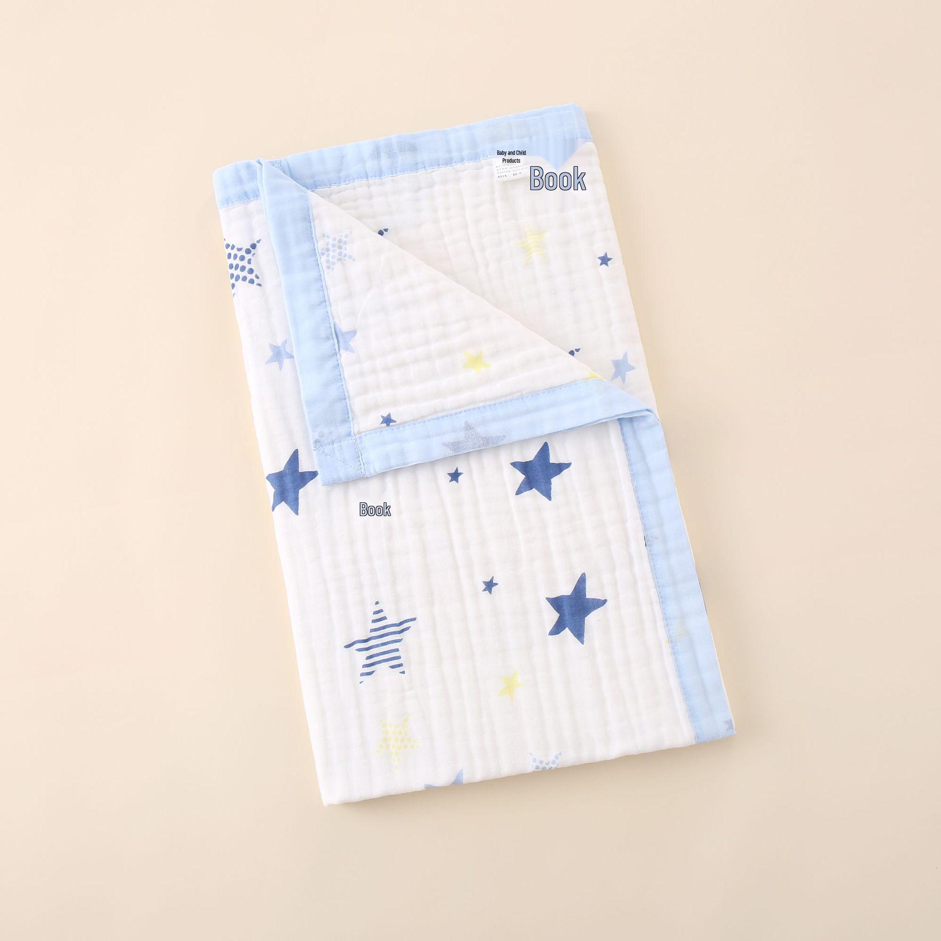 Premium Pure Cotton Six-Layer Gauze Baby Bath Towel - Extra Large Children s Blanket Wrap 100x100cm (stretched size)