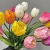 High-End Realistic Tulip Simulation Flower Hand-Held Design Flower Arrangement Faux Tulip Flower Parrot Tulip Lifelike Tulip