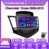Android Car-Play Car Radio For Chevrolet  Cruze 2008-2012 Multimedia Player Head Unit Stereo GPS Navigation BT WIFI,2+64GB