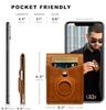 SERMAN BRANDS Portafoglio con Fermasoldi - Portafoglio da Uomo Sottile per Tasca Anteriore Porta Carte con Blocco RFID Bifold Mini Minimalista, 4,3 x 3,1 x 0,6 pollici