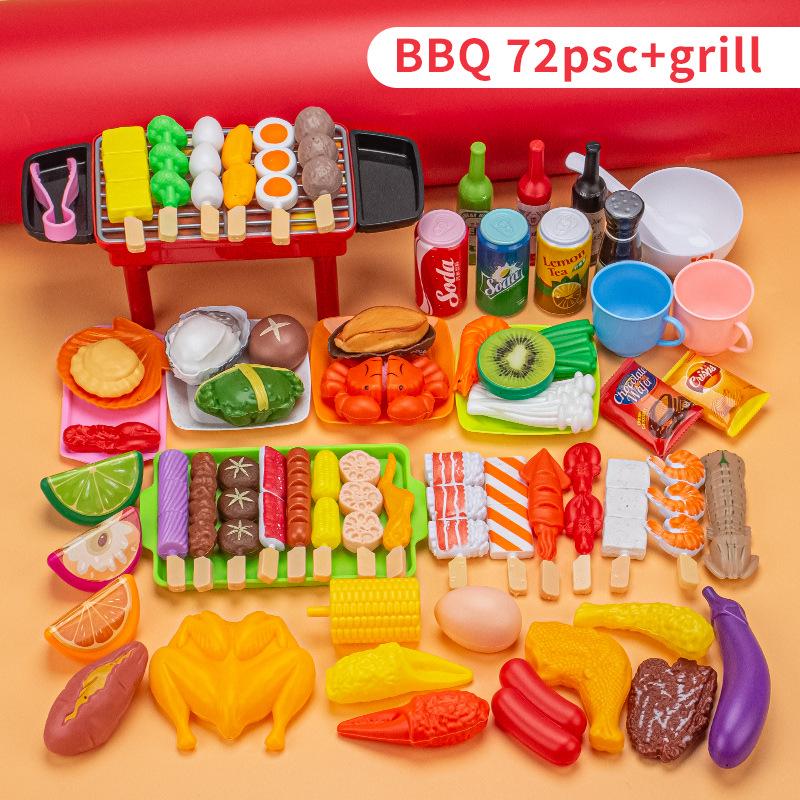 Cross-Border Kids' BBQ Play Set: Simulation Food & Kitchen Toys for Children