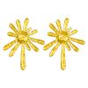 High-end Retro Geometric Titanium Steel Stud Earrings for Women - Niche Light Luxury Irregular Stainless Steel Accessories, Colorfast Design.