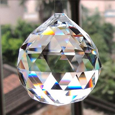 20Mm Clear Crystal Lighting Ball Prisms Hanging Pendant Wedding Curtain Decor