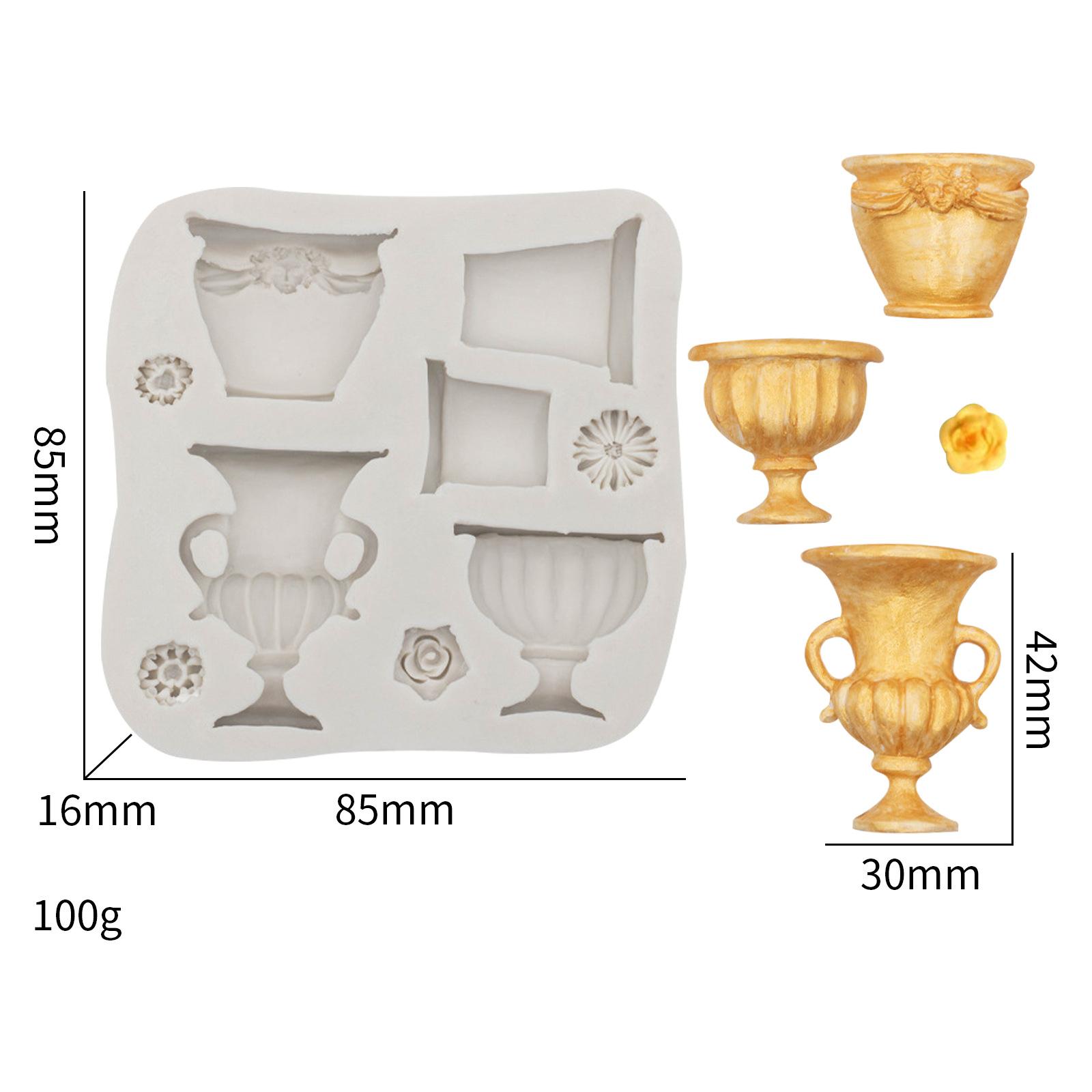 

Силиконовая форма для цветочного горшка, инструмент для украшения края торта из помадки, шоколадной мастики, смолы, глины, инструмента для выпечки кексов