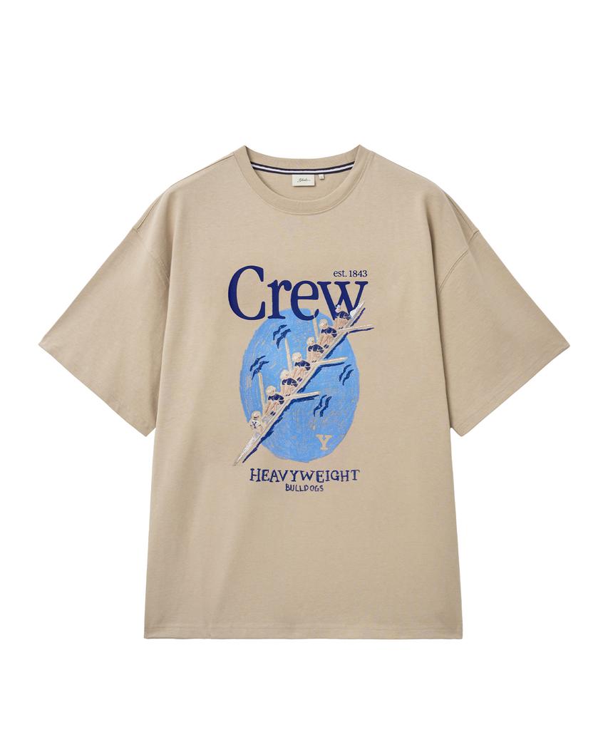 YALE Crew Graphic T-Shirt_Beige
