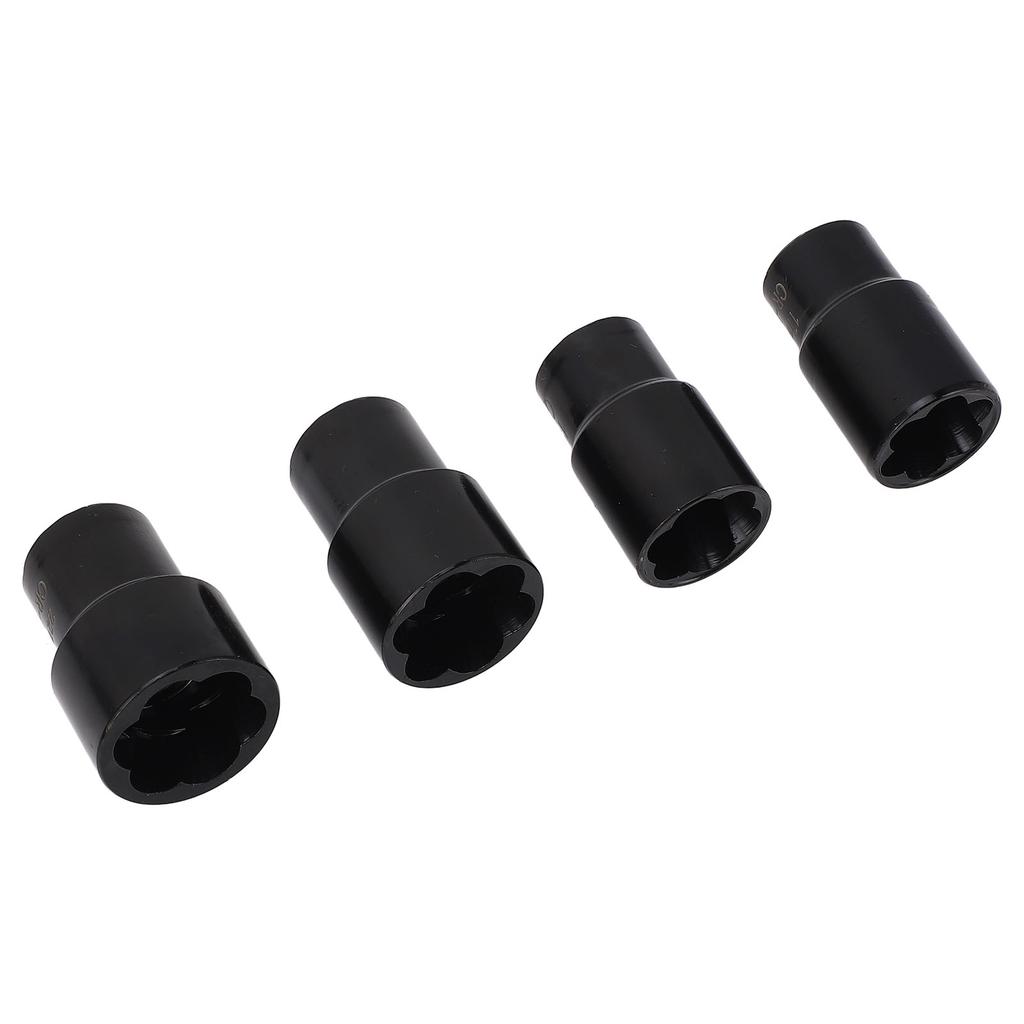 5Pcs Twist Socket Set Locking Wheel Nut Bolt Stud Extractor Removers 17mm 19mm 21mm 22mm Socket