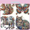 Animal 5d Diy Diamond Painting Kit Butterfly Rabbit Cat Diy Partial Special Shaped Drill Handmade Diamond Mosaic Art G