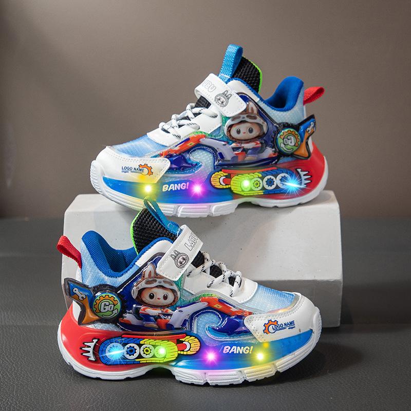

Boys shoes 2025 spring and autumn children s sports shoes medium and old children s cartoon dad shoes breathable mesh versatile running shoes 26