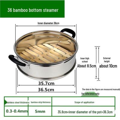 Zhaoran Stainless Steel Bamboo Steamer Basket
