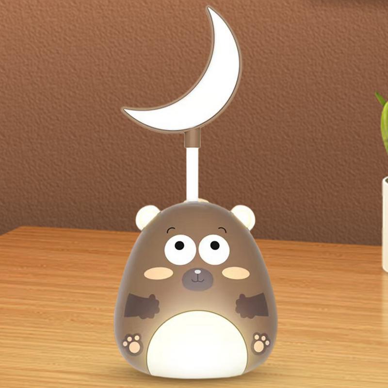 Bear Night Light Brightness Adjustable Bear Table Lamp Multiple Modes Light Cute Night Lamp For Bedroom Study Children Room