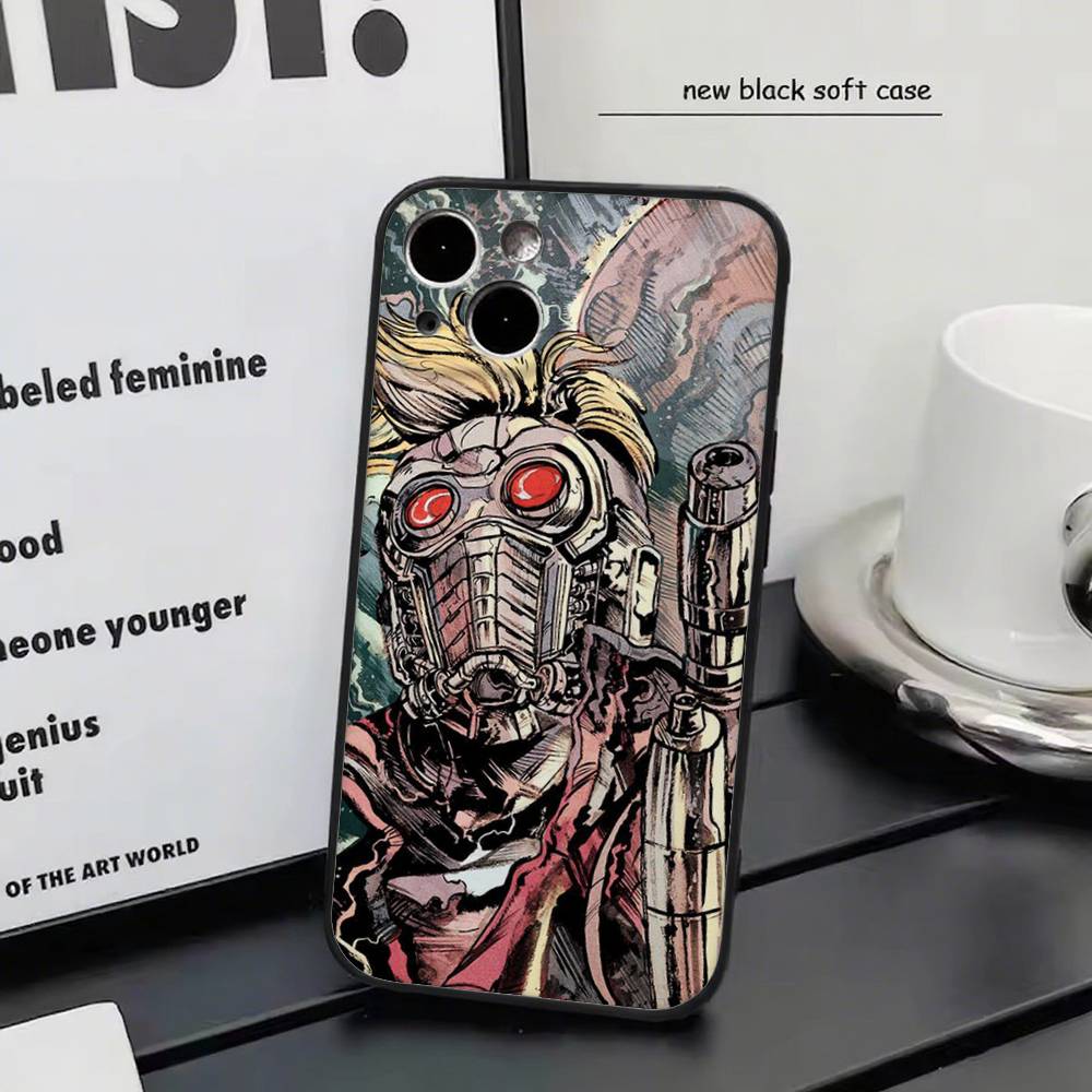 Disney Star Lord For iPhone 17 Air 16 15 14 13 12 11 Pro Black Soft Cover Phone Case