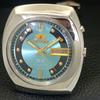 JAPAN VINTAGE ORIENT SK CRYSTAL AUTOMATIC MENS SKY BLUE DIAL WATCH a703412-1