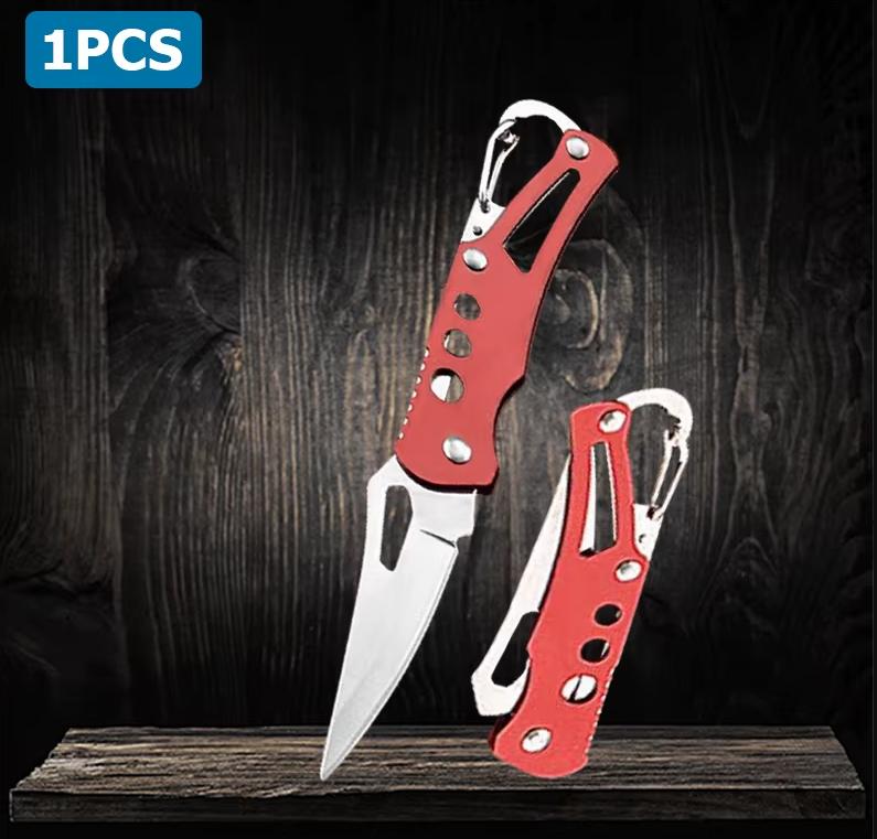 WXCOO Folding Knife with Cover Damascus Pattern Fruit Knife Sharp Meat Cleaver Pocket Knife Anti-slip Handle Kitchen Supplies
