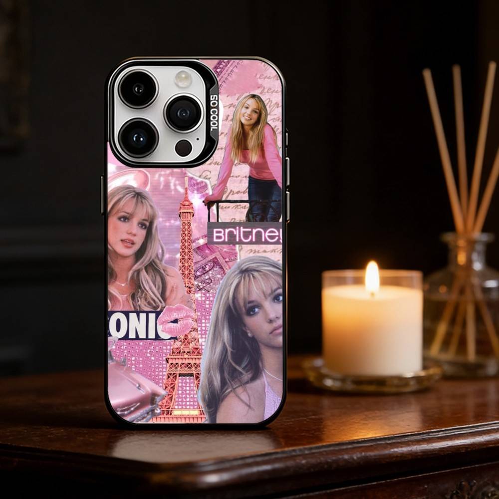 B-Britney SINGER S-Spears  Phone Case Color Silver Shell For IPhone 17 16 15 14 13 12 11 Pro Max Plus