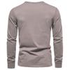 2023 Men's European & American Henley Collar Long Sleeve Solid Casual T-Shirt