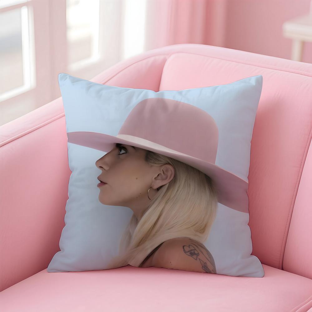 Singer Unique LLady GGaga Cushion Cover Pillow Case Soft Skin Friendly Fabric Comfort Concealed Zipper