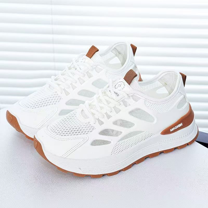 Sommer Damen Schuhe neue atmungsaktive Mesh-Schuhe Kinder Koreanische Version vielseitige kleine weiße Schuhe Plateau Sportschuhe lässige Dad-Schuhe Damen