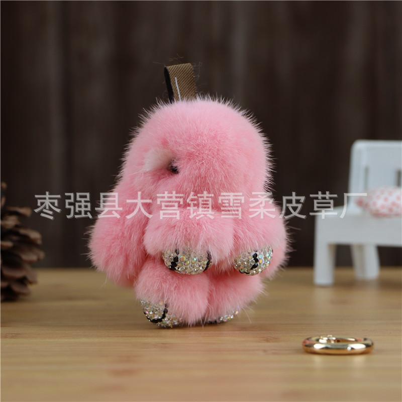 Mink Hair Bunny Mini Cute Fur Cute Rabbit Plush Jewelry Bag Keychain Pendant Mobile Phone Pendant