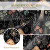 Aimego Mushroom Boho Shower Curtains - Vintage Floral Plants Retro Flowers Bohemian Fairy Nature Botanical Bath Shower Curtain