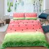 Watermelon Duvet Cover Set Kids Boys Girls Delicious Fruit Print Bedding Set Comforter Cover Cool Summer Room Decoration 3Pcs
