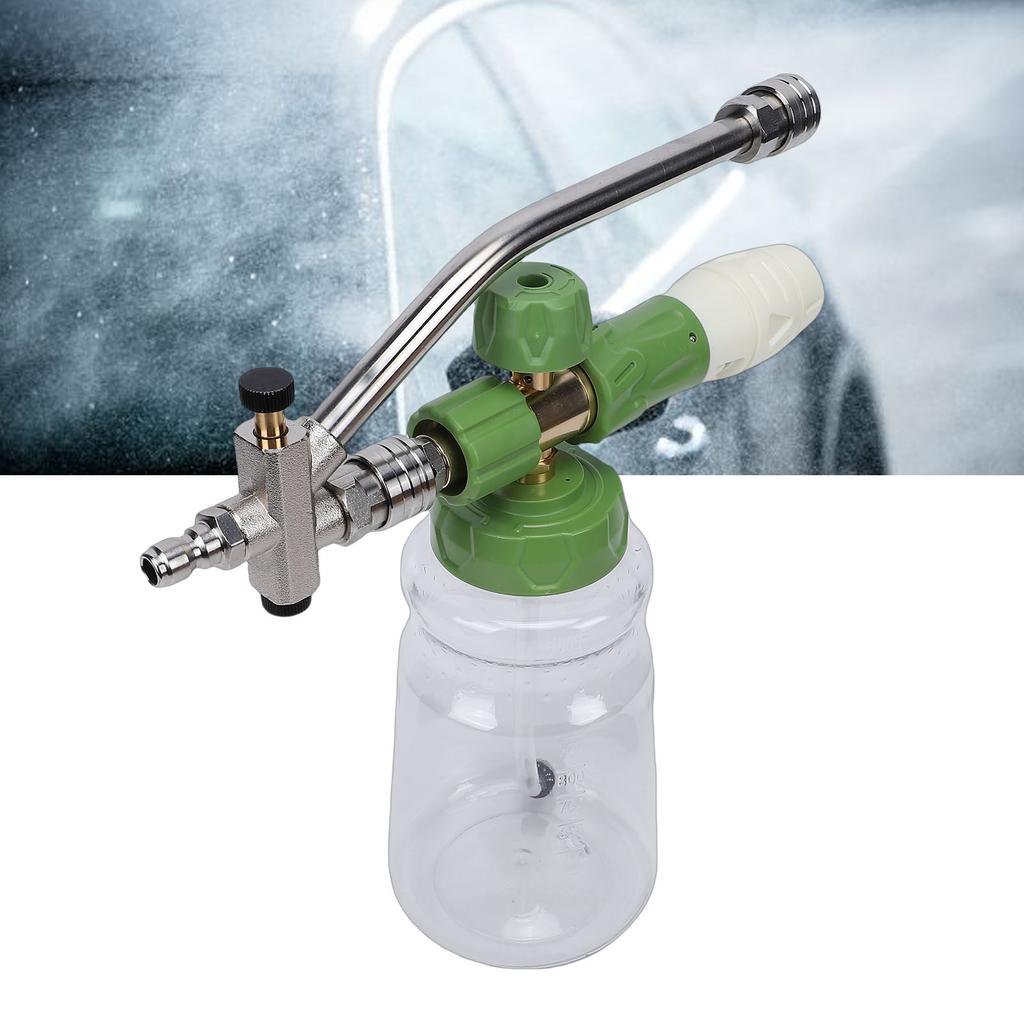   Foam Cannon for High Pressure Washer Transparent Spray Bottle 1Celsius4 Inch Quick Connect Wand 5 Nozzles 3 Washers
