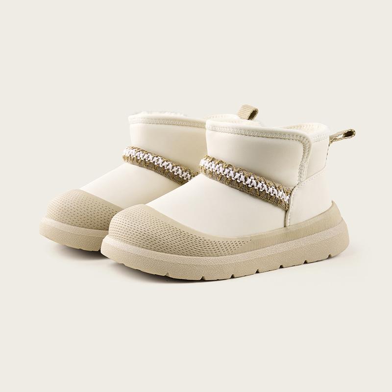 

Детские бархатные зимние сапоги для мальчиков, утепленные хлопковые ботинки большого размера для девочек, нескользящие хлопковые ботинки 15 абрикосовый