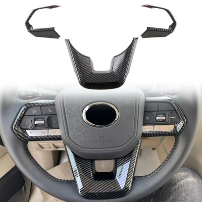 Příslušenství do auta Pro Toyota Land Cruiser 300 J300 LC300 2022 2023 Dekorativní lišta na volant se vzorem uhlíkových vláken 3ks