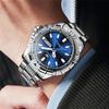 OLEVS Men's Quartz Watch - Multi-Function, Stainless Steel, Water-Resistant, Luminous, Date Display, Analog (Blue)