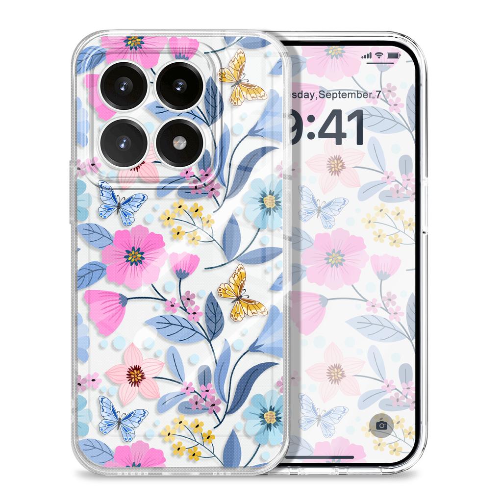 Vitality Flower Transparent Phone Case For Xiaomi 15 15T 14 14T POCO M7 X7 F7 M6 X6 Pro Ultra 4G 5G Soft TPU Cover