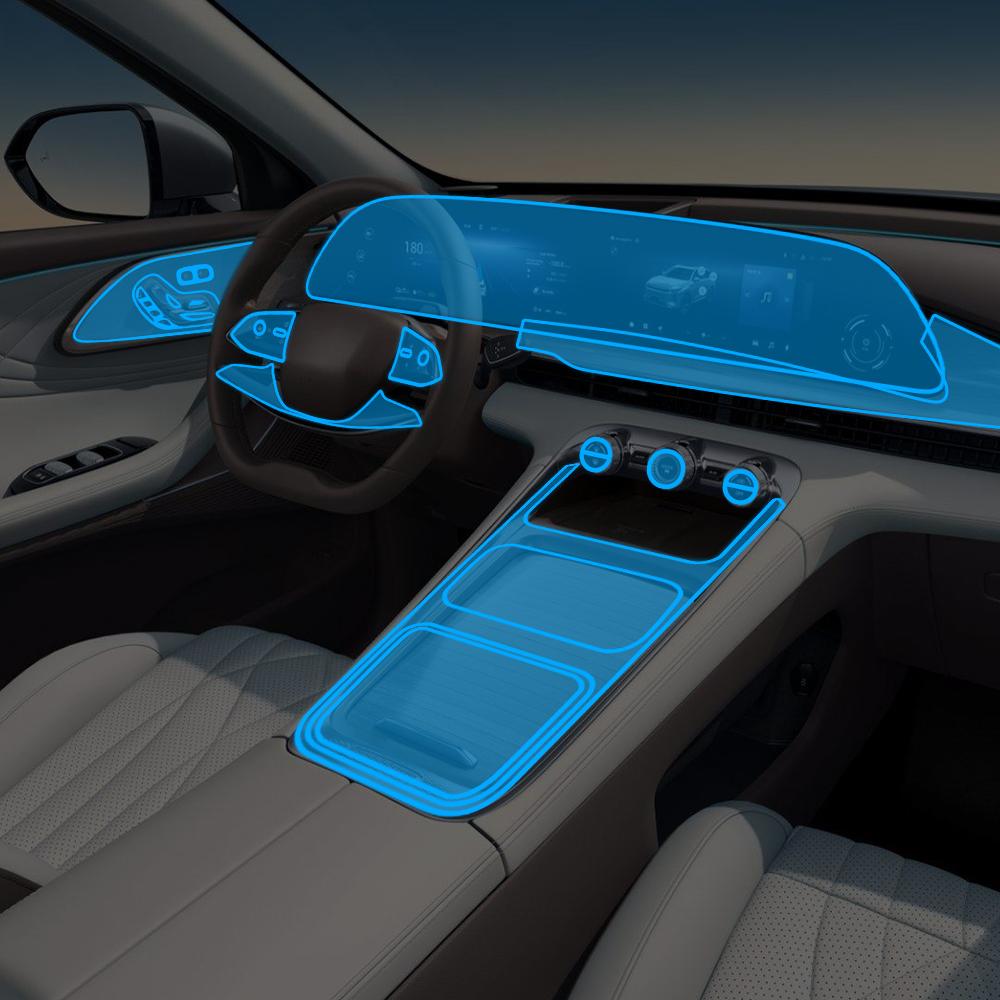 Para OMODA 9 SHS 2026 2026 2026 Película Protectora PPF Transparente para Coche TPU LCD Navegación GPS Panel de Control Consola Central Accesorios