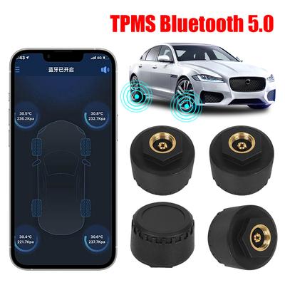 Sensores de presión de neumáticos para automóviles TPMS con Android/IOS, sistema de monitoreo de presión de neumáticos con Bluetooth 5.0, aplicación para teléfono móvil externo