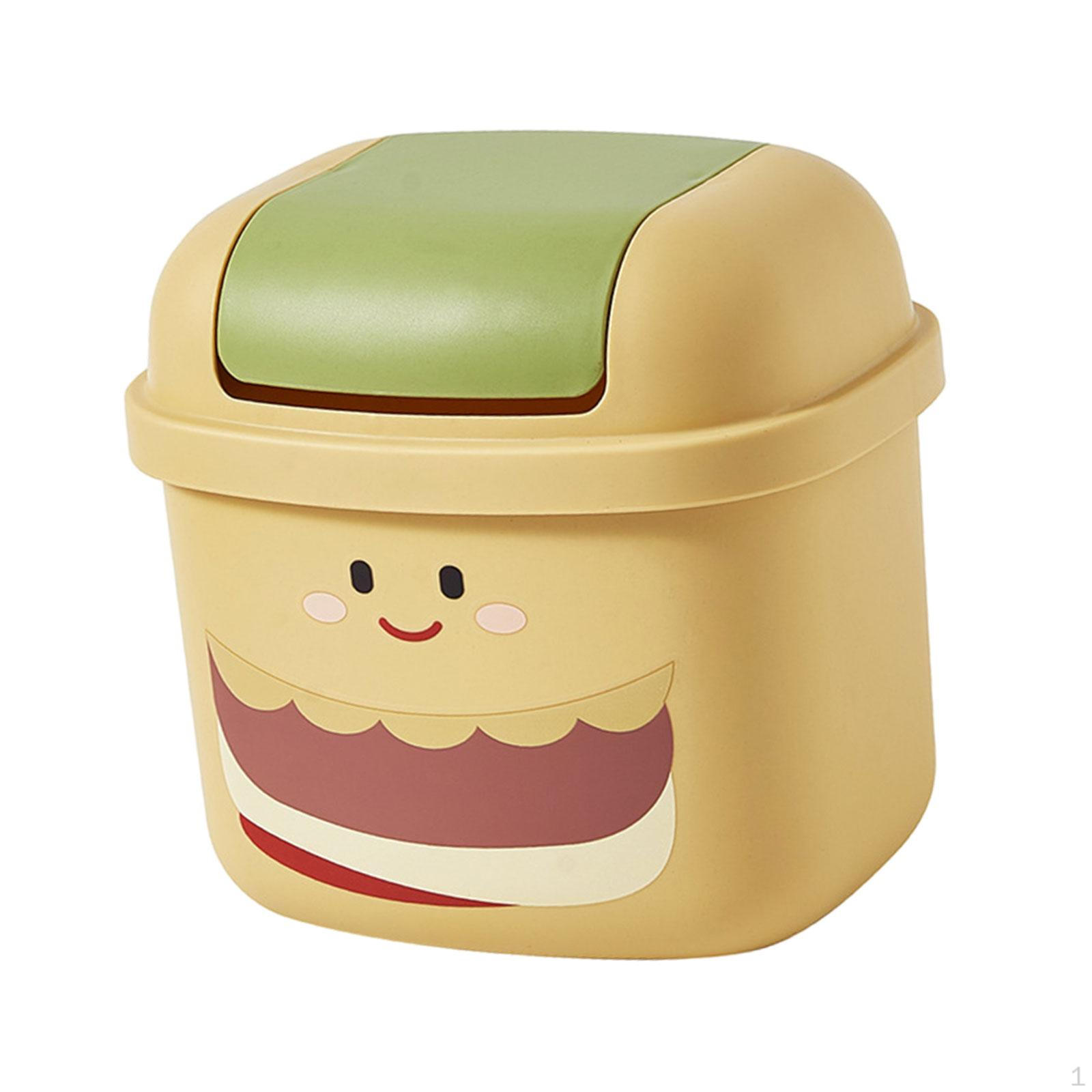 

Компактный настольный мусорный бак для офиса и дома жёлтый