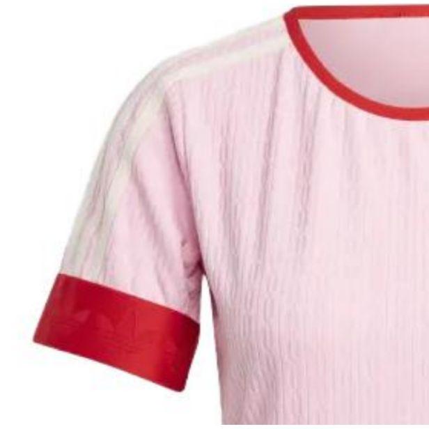 Adidas Originals SS23 Adicolor 70s Retro Series Logo Embroidered Crew Neck Short Sleeve T-Shirt Women Tops Pink IK7845