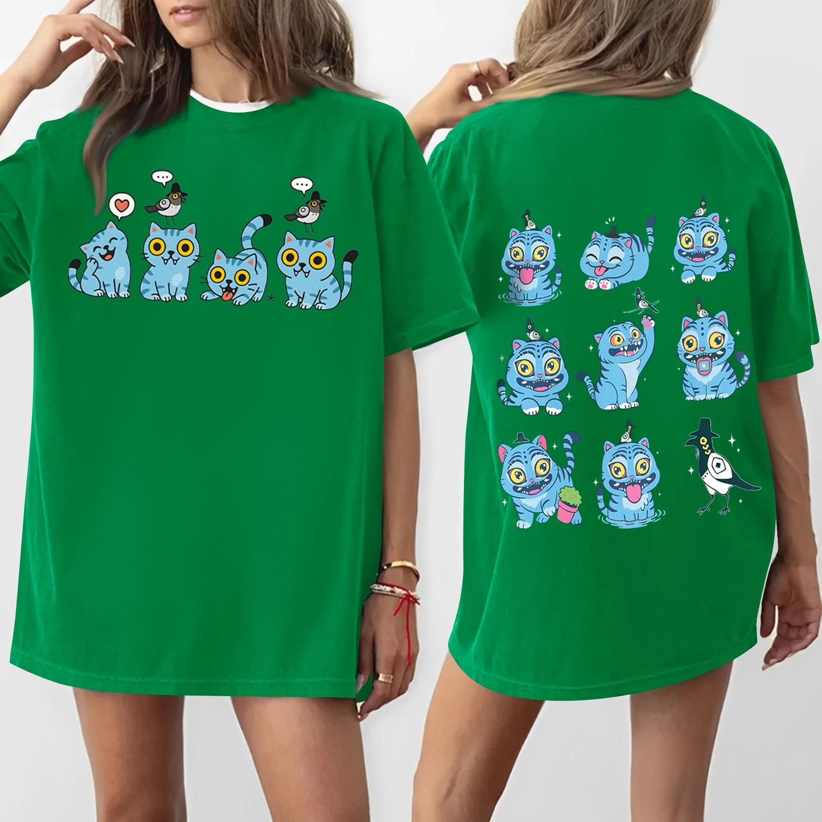 

Женская футболка с круглым вырезом и короткими рукавами с принтом M зелёный