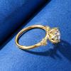 Anziw 8mm 2.0ct D Moissanite Ring for Women 18k Gold Plated 925 Sliver Engagement Wedding Rings Finger Promise Jewelry 2025 New