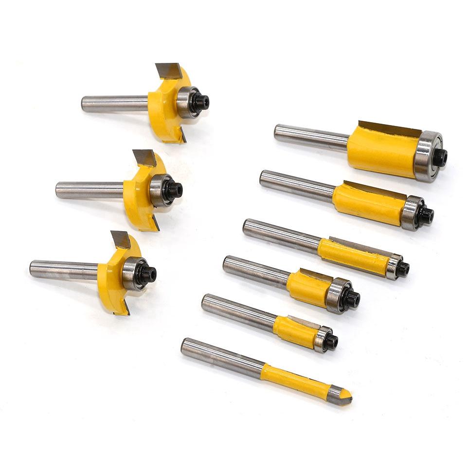 35PCS 1/4 Inch Wood Milling Cutter Shank Router Bit Set Trimming Machine Tool for Electric Trimmer Wood Work Cutting Kit