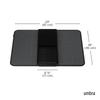 Official Umbra Dish Drainer Drying Rack Mat with Dish UDRY 2330720040 Mat, Stand, Black,