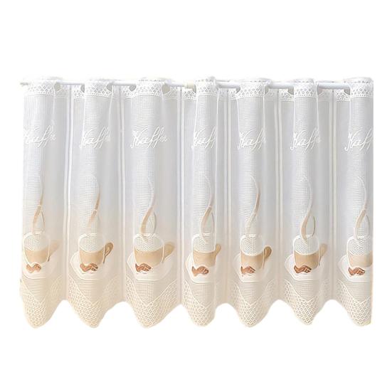 baizihuahu Lace Short Curtain, Half Windows French Style Hollow Gauze Sheer, Dustproof Curtain for Cabinets Bay