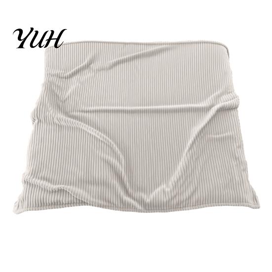 Portable Office Nap Blanket Striped Fleece for Bed, Ribbed Throw Couch, Warm Faux Rabbit Fur Soft Breathable Cozy Bed Blankets, Lightweight