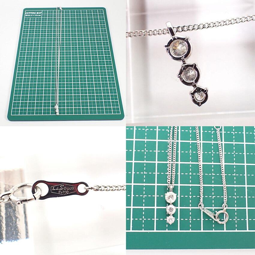 [Used] LASOMA/Pt/Pt850/Diamond Pendant/j66-2