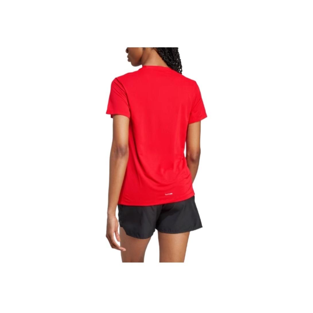 

Adidas Terrex Быстросохнущая Прохладная Модная Универсальная Трендовая Удобная Футболка с Коротким Рукавом Стандартного Кроя Женские Топы Чистый Рубин JI9230 XL