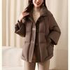 JIANHU Women's Elegant White Duck Down Winter Jacket